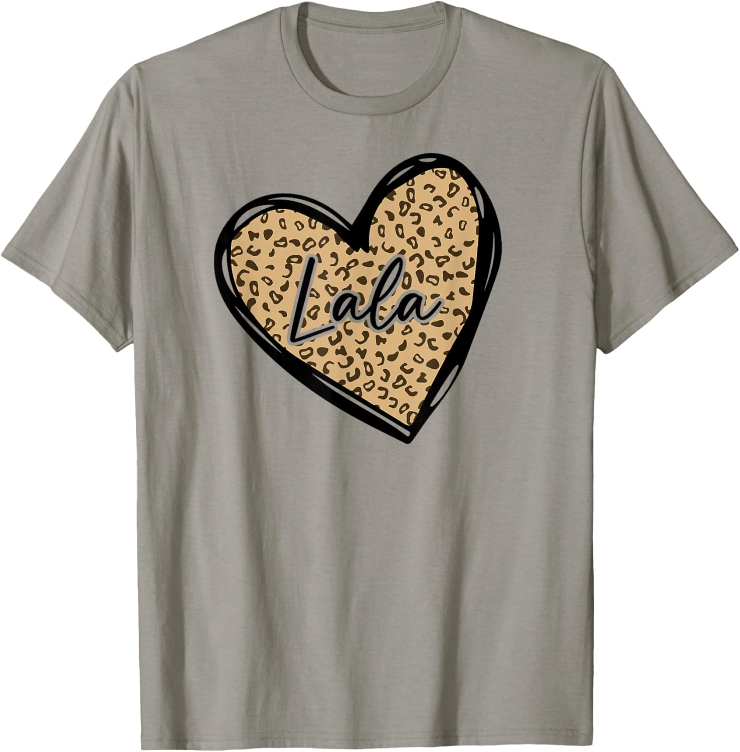 Lala Shirts Womens Leopard Print Mom Tee Cheetah Love Heart T Shirt Trending US Everyday Wear