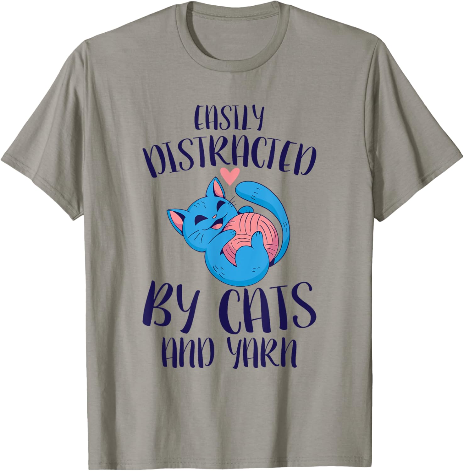Easily Distracted By Cats And Yarn Knitting Crocheting Yarn Supply | Trending 2025 | Customer Favorite