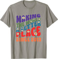 Making the world a better place since 2013 groovy text font Apparel | Top Conversion Title | High CTR Boost