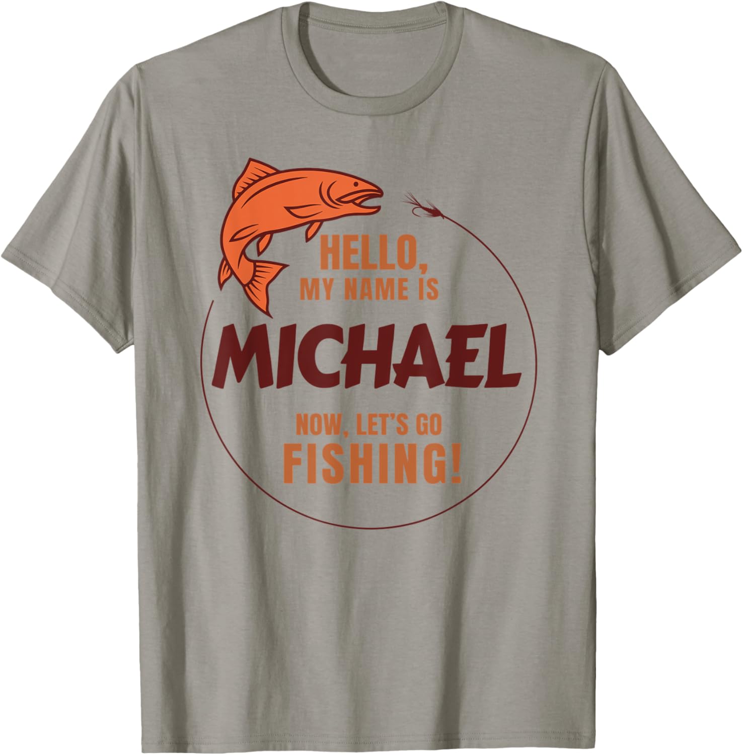 Go Fishing With Michael Funny First Name Fisherman T Shirt T-Shirt | Premium Quality