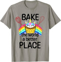 Bake The World a Better Place Unicorn Cupcake Apparel | Top Conversion Title | Top Rated Comfort