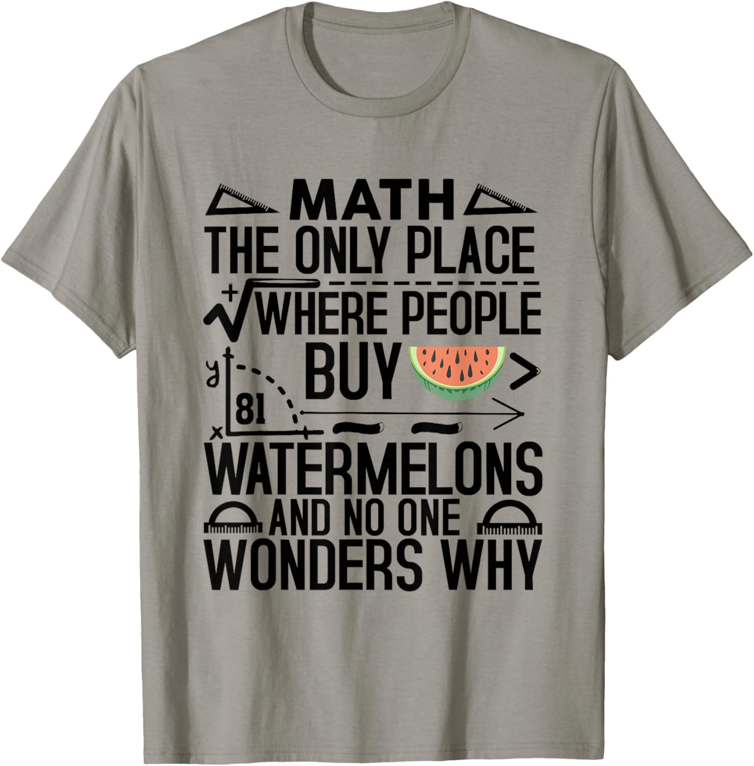 Math The Only Place Where People Buy 81 Watermelons Funny Apparel | US Viral Pick | Customer Favorite