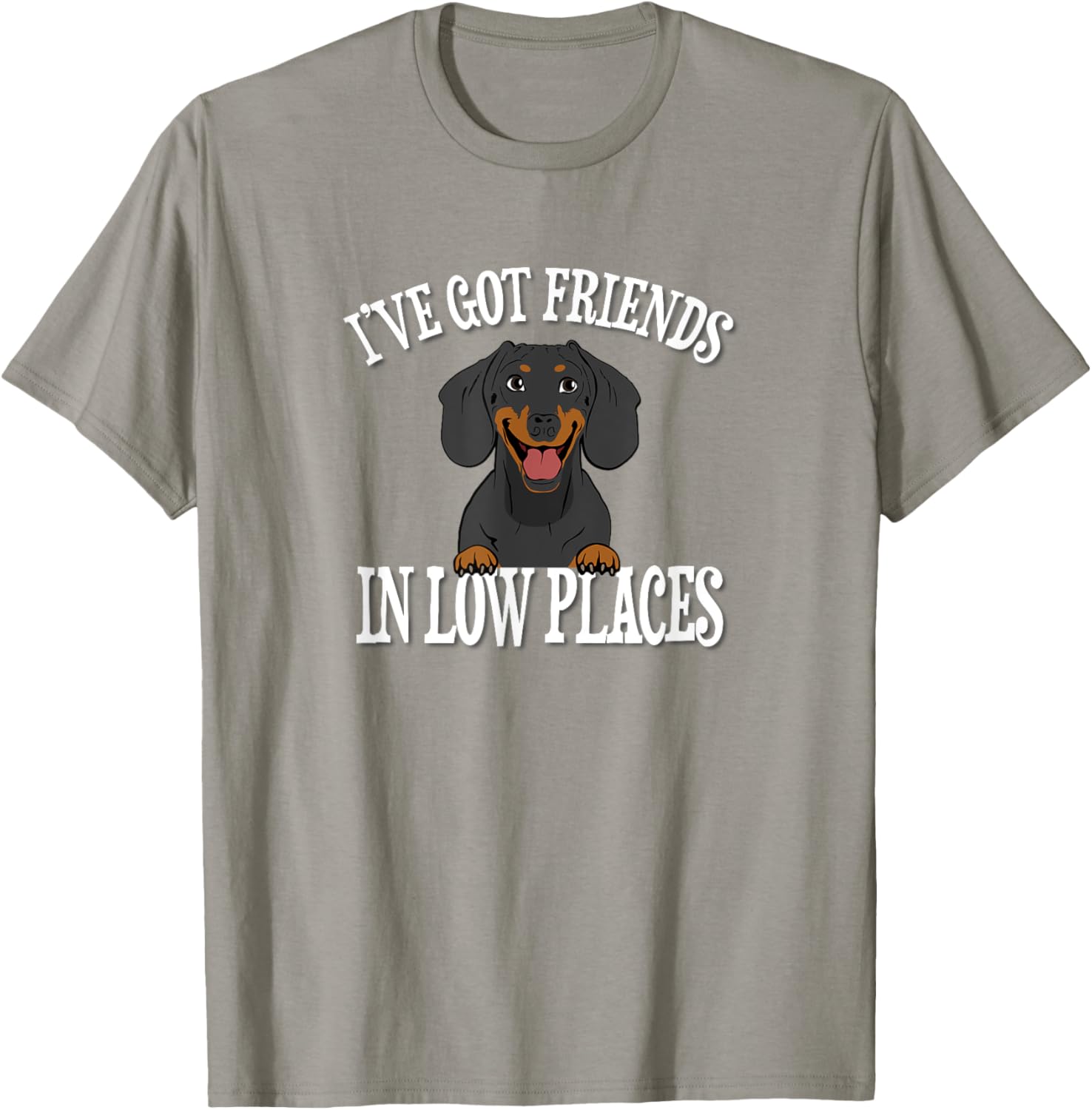 Funny Friends In Low Place Black Dachshund Lover Apparel | Trending 2025 | Daily Wear Essential