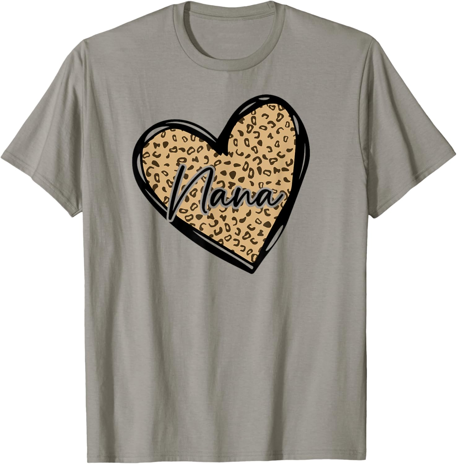 Nana Shirts Womens Leopard Print Mom Tee Cheetah Love Heart T Shirt High Search Demand Hot Right Now