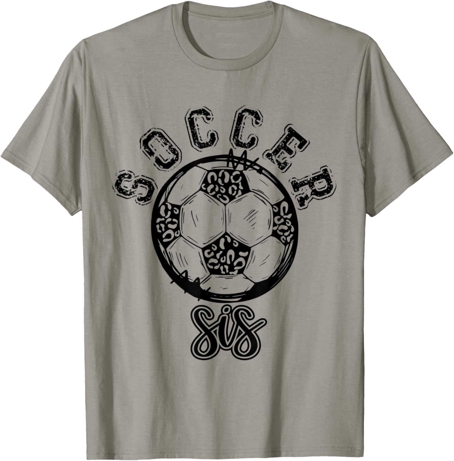 Soccer SIS Leopard Cheetah Print Retro Trendy Cute Apparel Premium Print Gift Ready