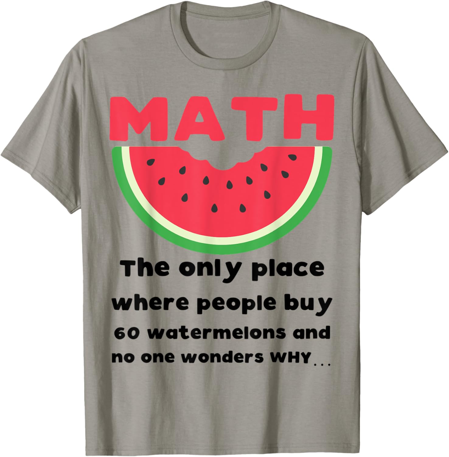 Nerdy Funny Math Only Place People Buy Watermelon Teacher Men Women Kids Apparel | Bestseller Style | Customer Favorite