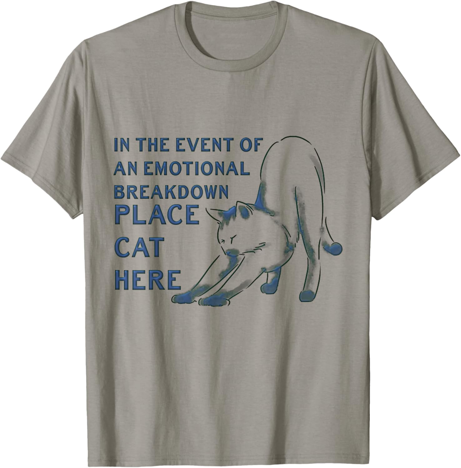 In the Event of an Emotional Breakdown Place Cat Here Kitten Apparel | Trending 2025 | Perfect Gift Choice