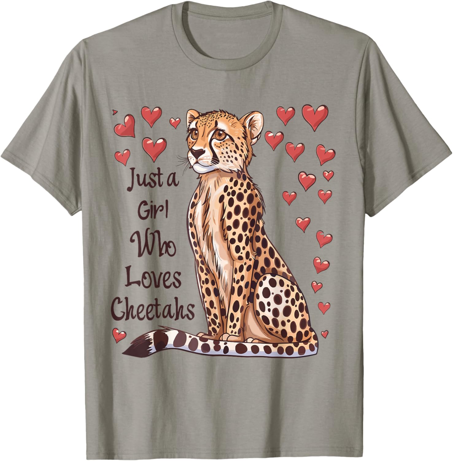 Funny Cheetahs Lovers Gift Just A Girl Who Loves Cheetahs Apparel High Search Demand Best Seller Look