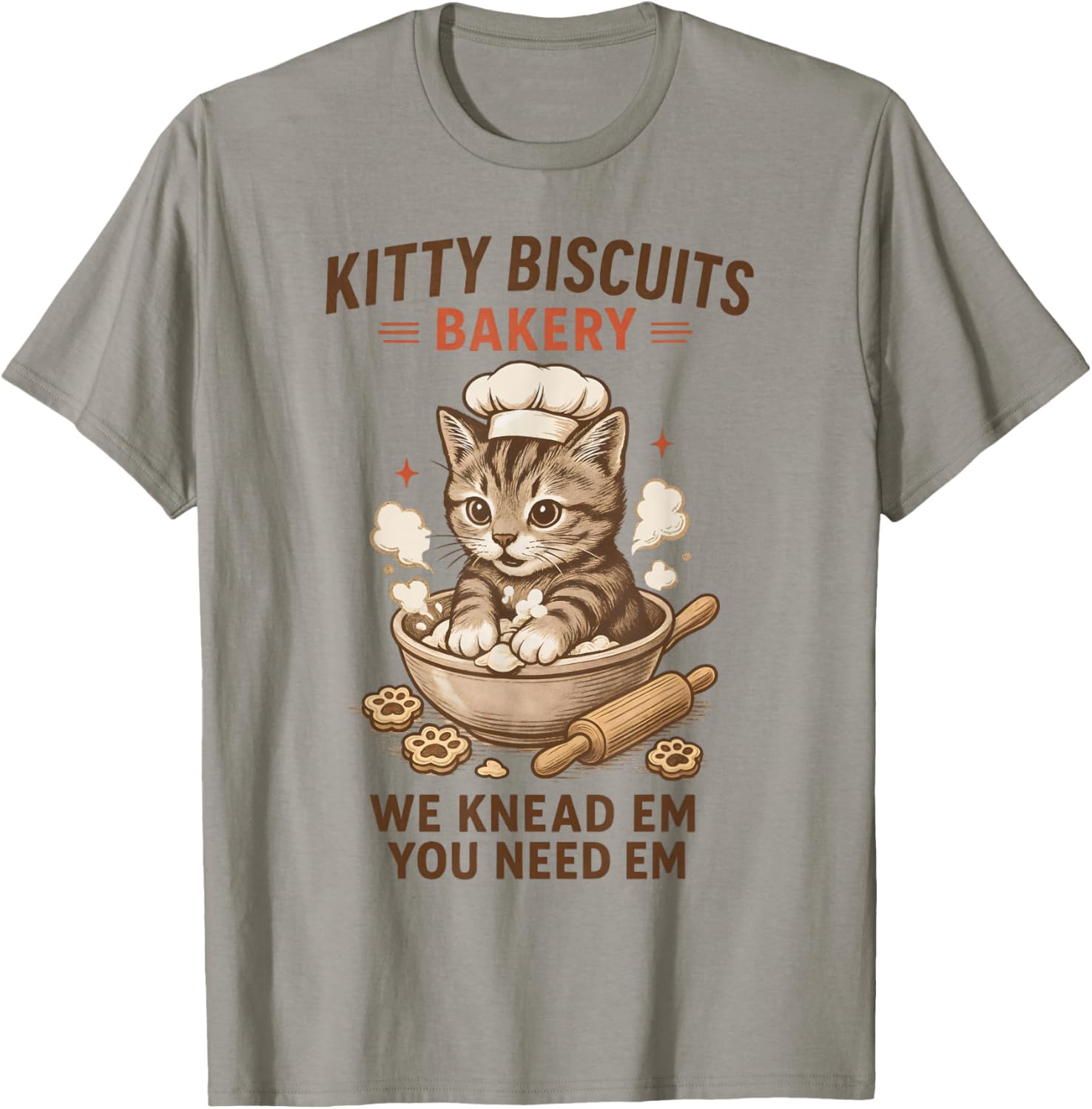 Kitty Biscuit Maker Cute Cat Kneading Dough Scene Apparel | Best Seller Pick | Perfect Gift Idea