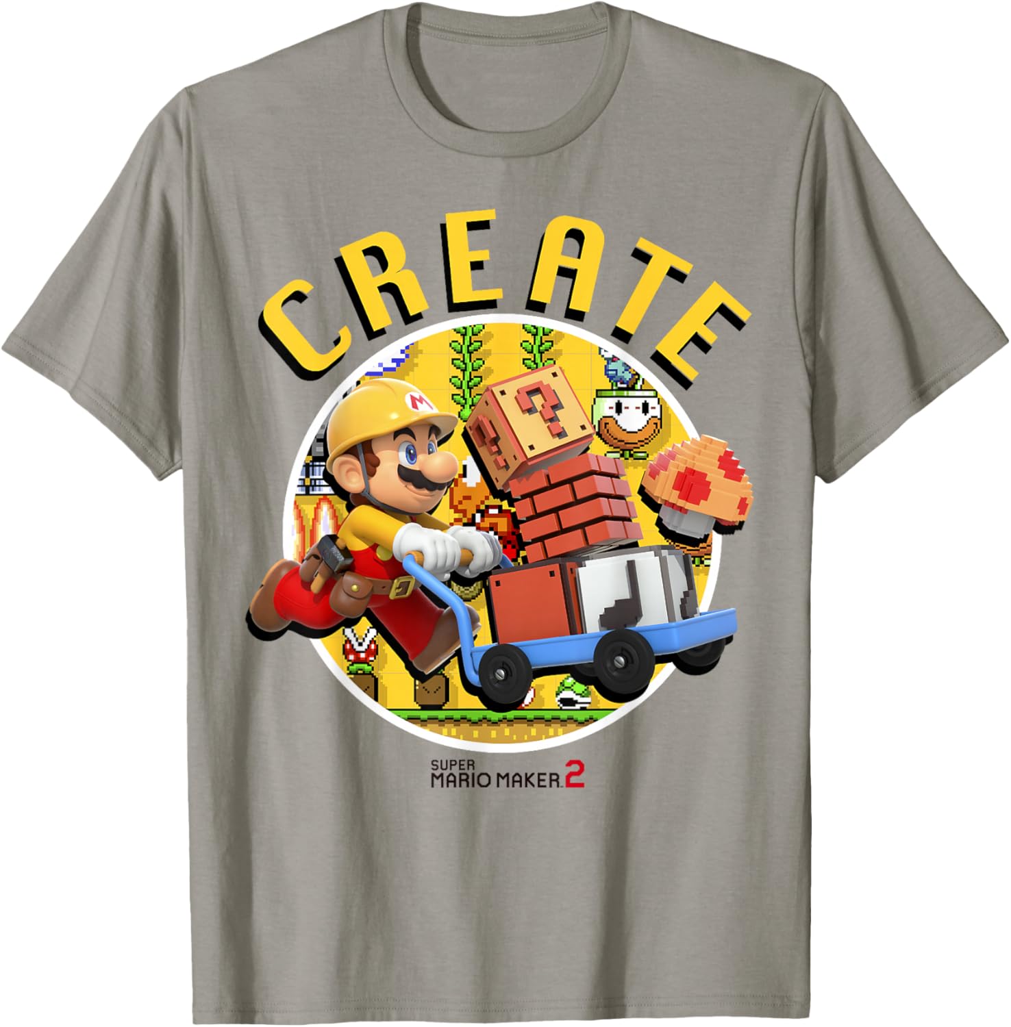 Super Mario Maker 2 Create Mario Gathering Circle Portrait Apparel | Best Seller Pick | Must-Have Style