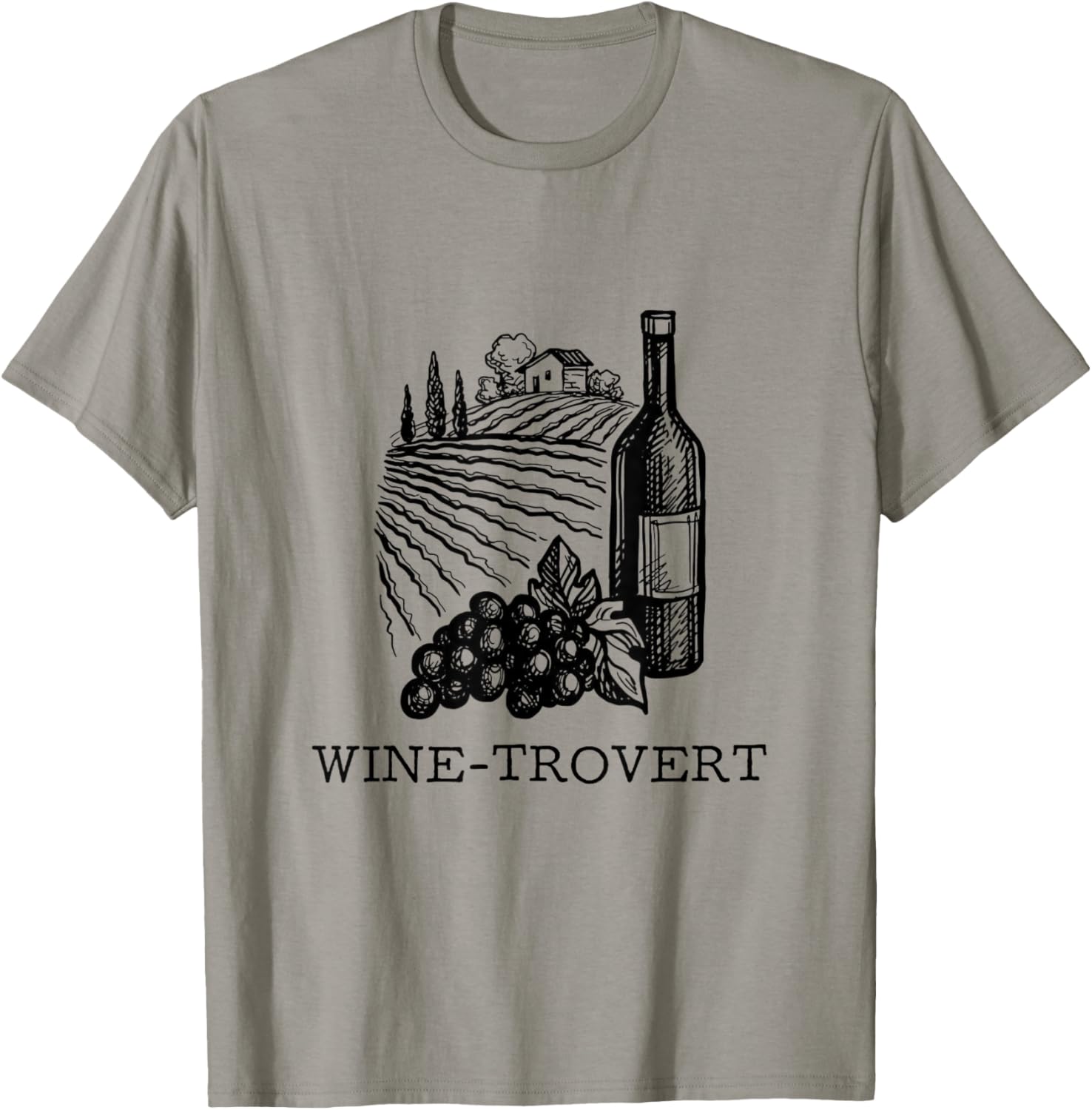 Wine-trovert Funny Wine Maker Wine Lover Vineyard Winery Apparel | US Viral Style | Aesthetic Fit