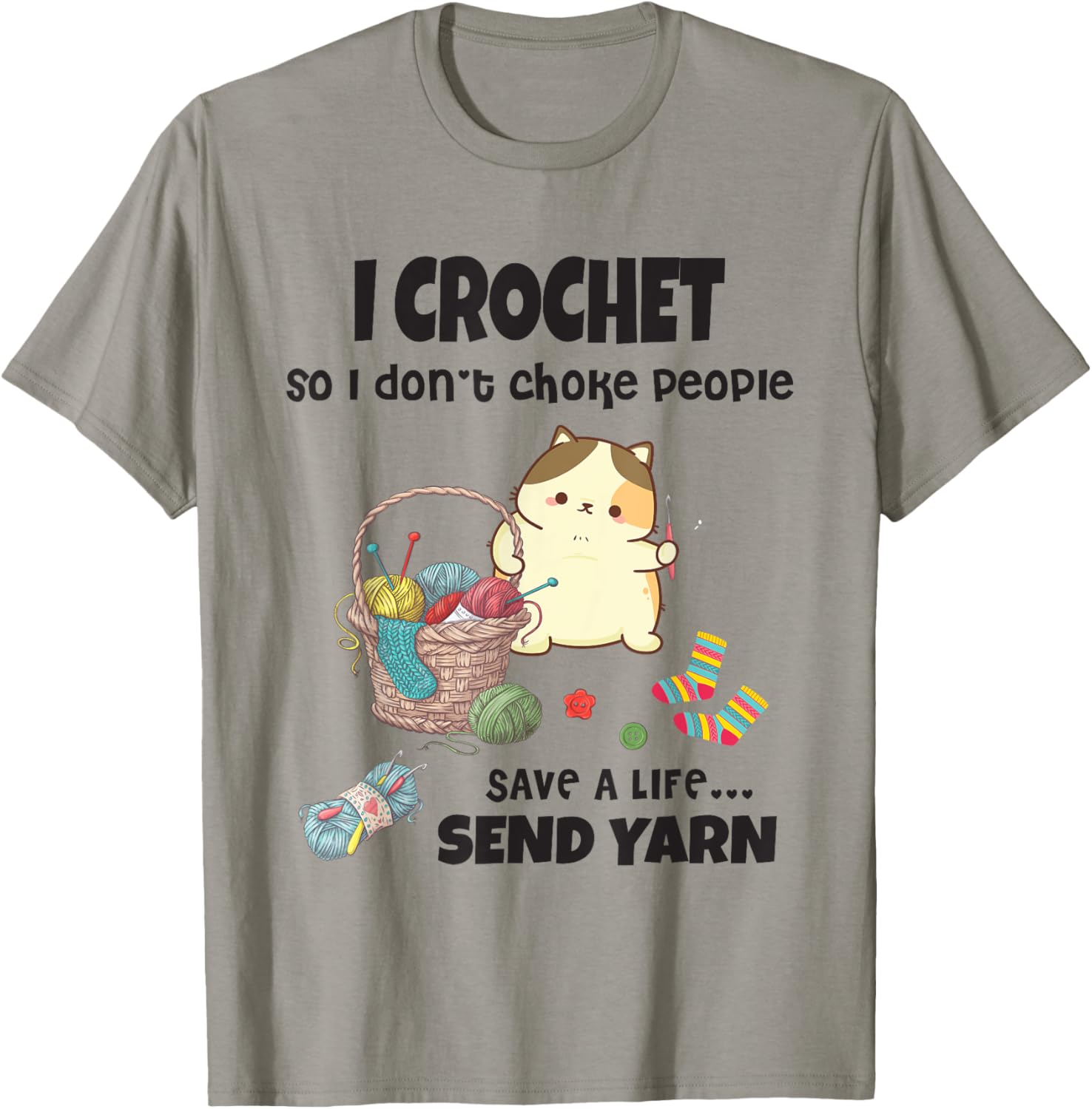 Funny Cute Cat with Crochet And Knitting Yarn Mess for Girls Yarn Supply | Viral US Pick | Best Seller Choice
