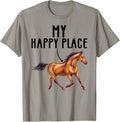 Horse Lovers Horseback Riding Equestrian My Happy Place Apparel | Top Conversion Title | Customer Favorite