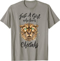 Just a Girl Who Loves Cheetahs Cheetah Lover Women Gift Apparel Premium Print US Top Pick