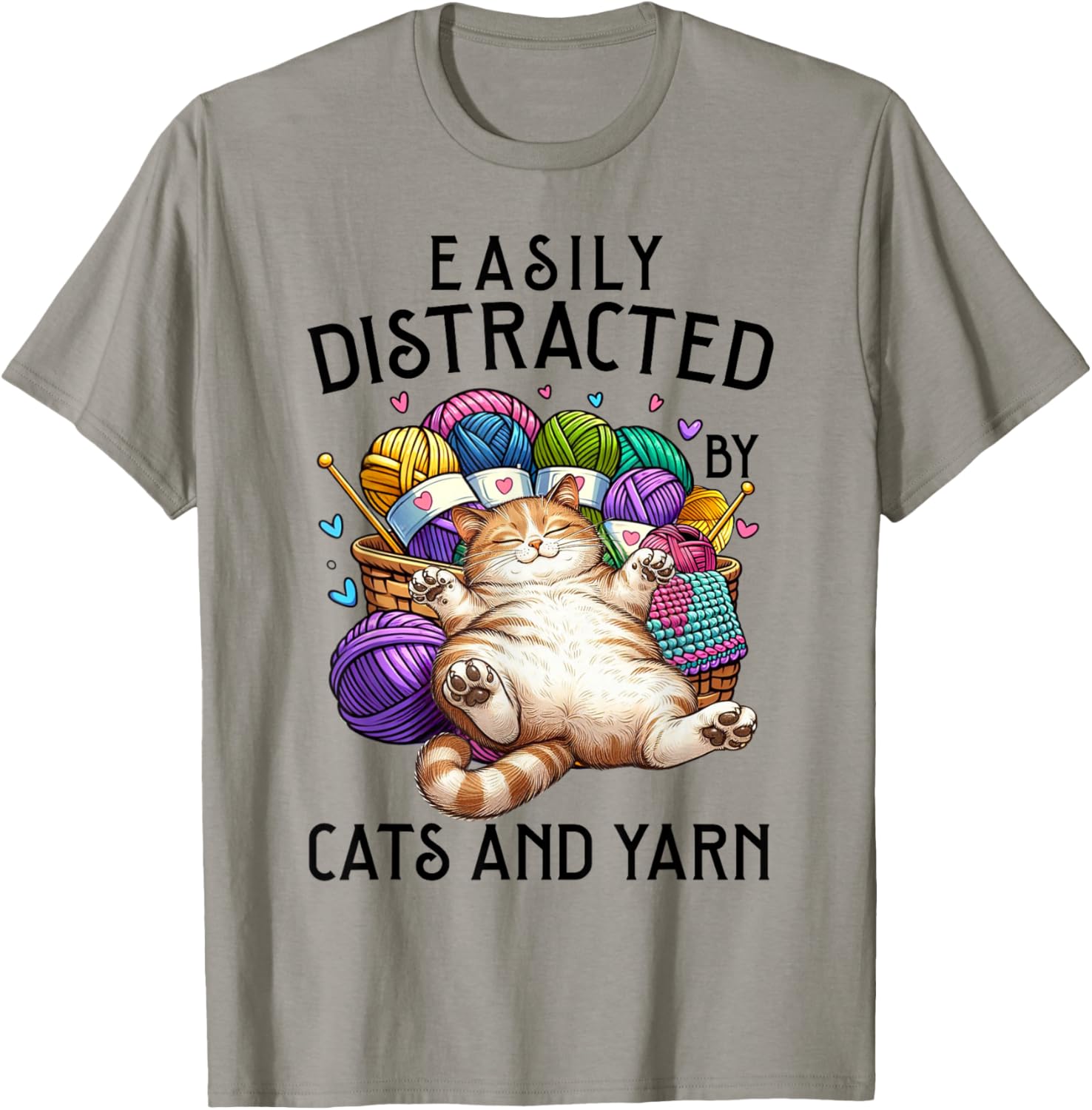 Easily Distracted by Cats and Yarn Funny Crochet Cat Yarn Supply | Top Rated | Customer Favorite