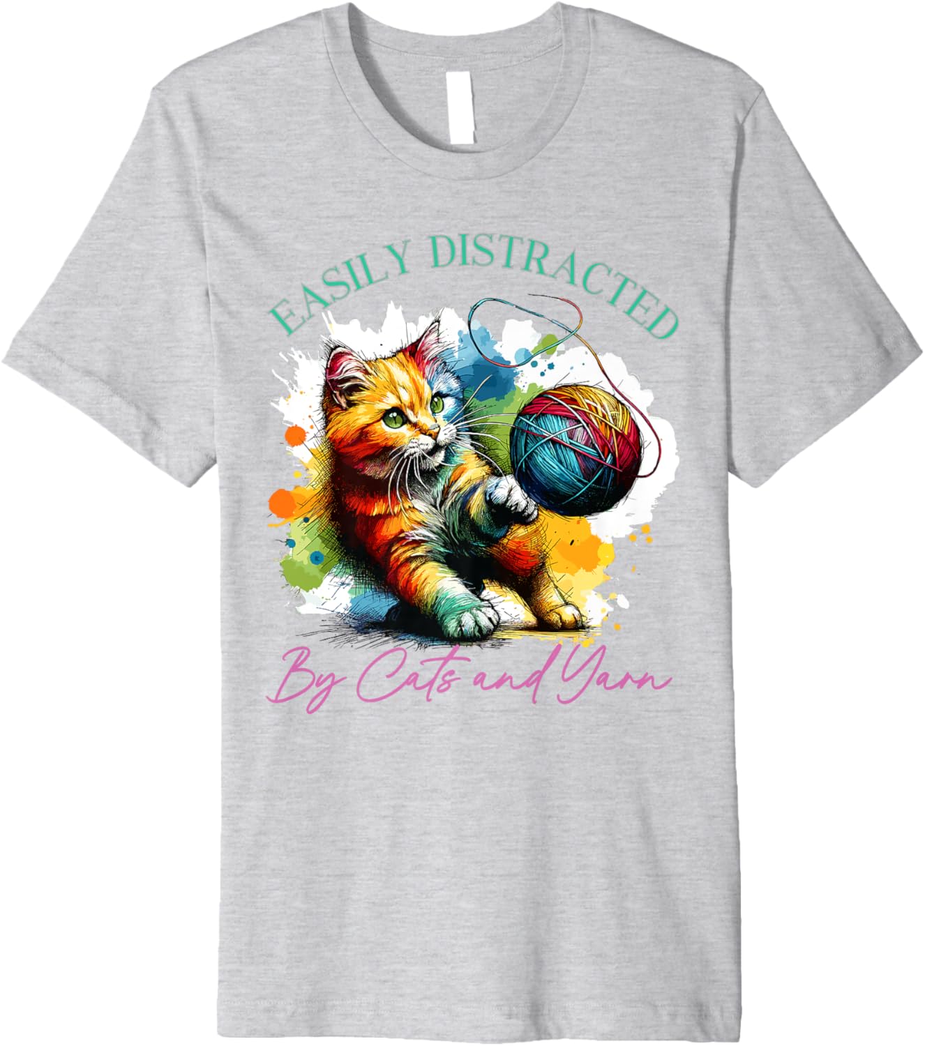 Adorable Knitting and Crochet Happy Cat Yarn Lovers Gift Premium Yarn Supply | Top Rated | High CTR Title