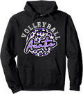Leopard Cheetah Volleyball Purple Auntie Shirt Womens Trendy Pullover Hoodie Hoodie Trending US Everyday Wear