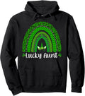 Lucky Aunt Shirt Leopard Print Rainbow Unicorn Patrick s Day Pullover Hoodie Hoodie Trending US Best Seller Look