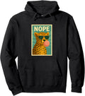 Cheetah Nope Chewing Gum Bubble Print Pop Art Pullover Hoodie Hoodie Comfort Fit Everyday Wear