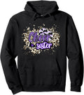 Cheer Sister Shirt Megaphone Purple Leopard Cheetah Print Pullover Hoodie Hoodie Viral TikTok Find Hot Right Now