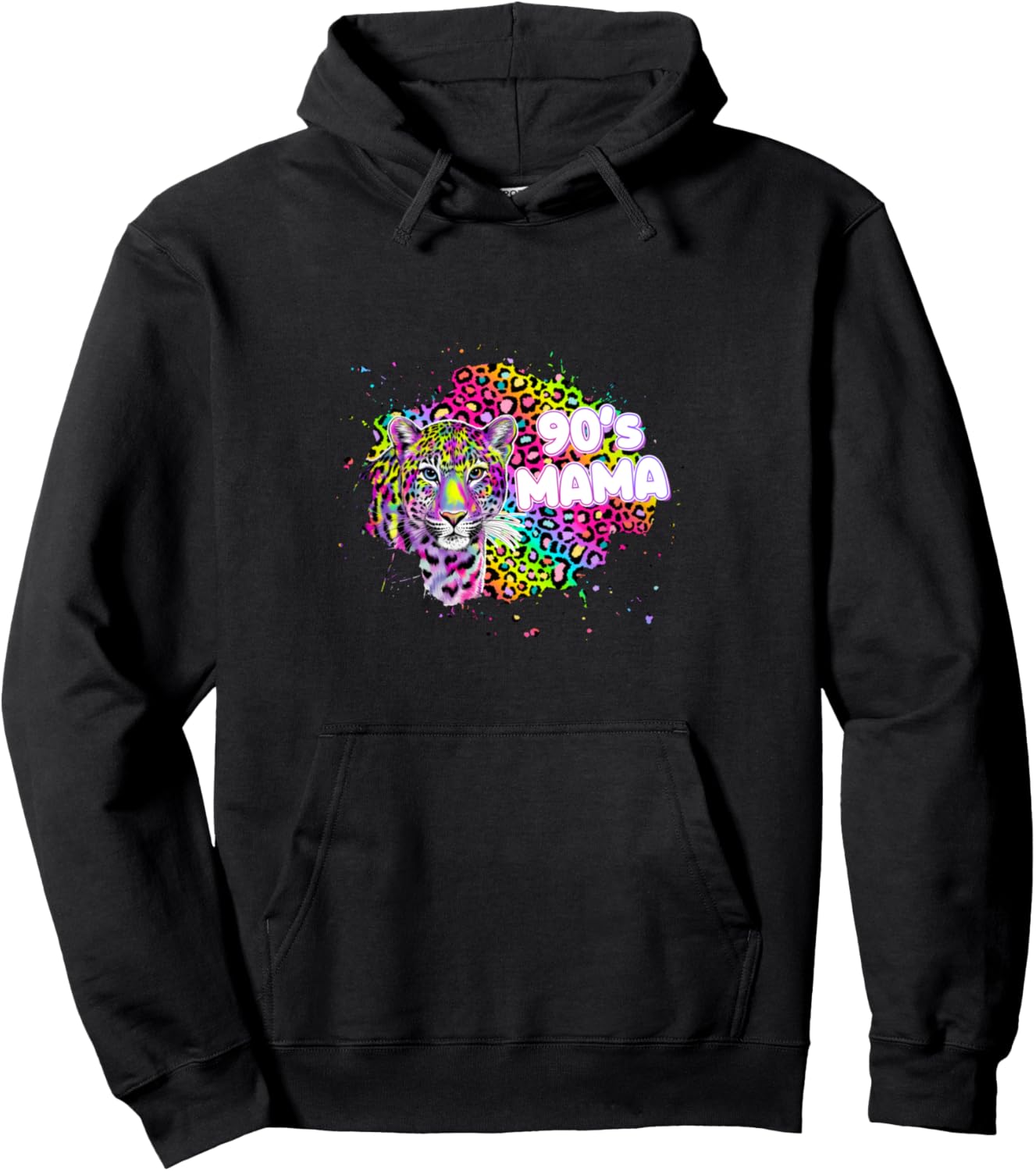 90s Mama Shirt Retro Leopard Print Colorful Vintage Mom Pullover Hoodie Hoodie Trending US Best Seller Look