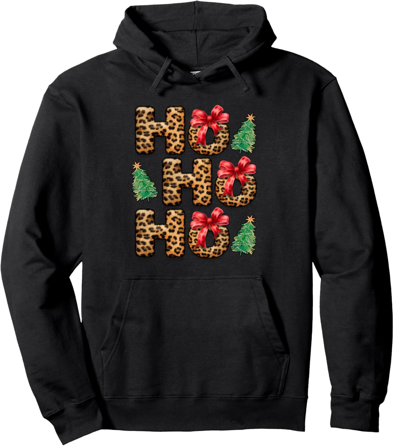 Ho Ho Ho Merry Christmas T Shirt Cute Cheetah Print Clothes Pullover Hoodie Hoodie Premium Print Best Seller Look