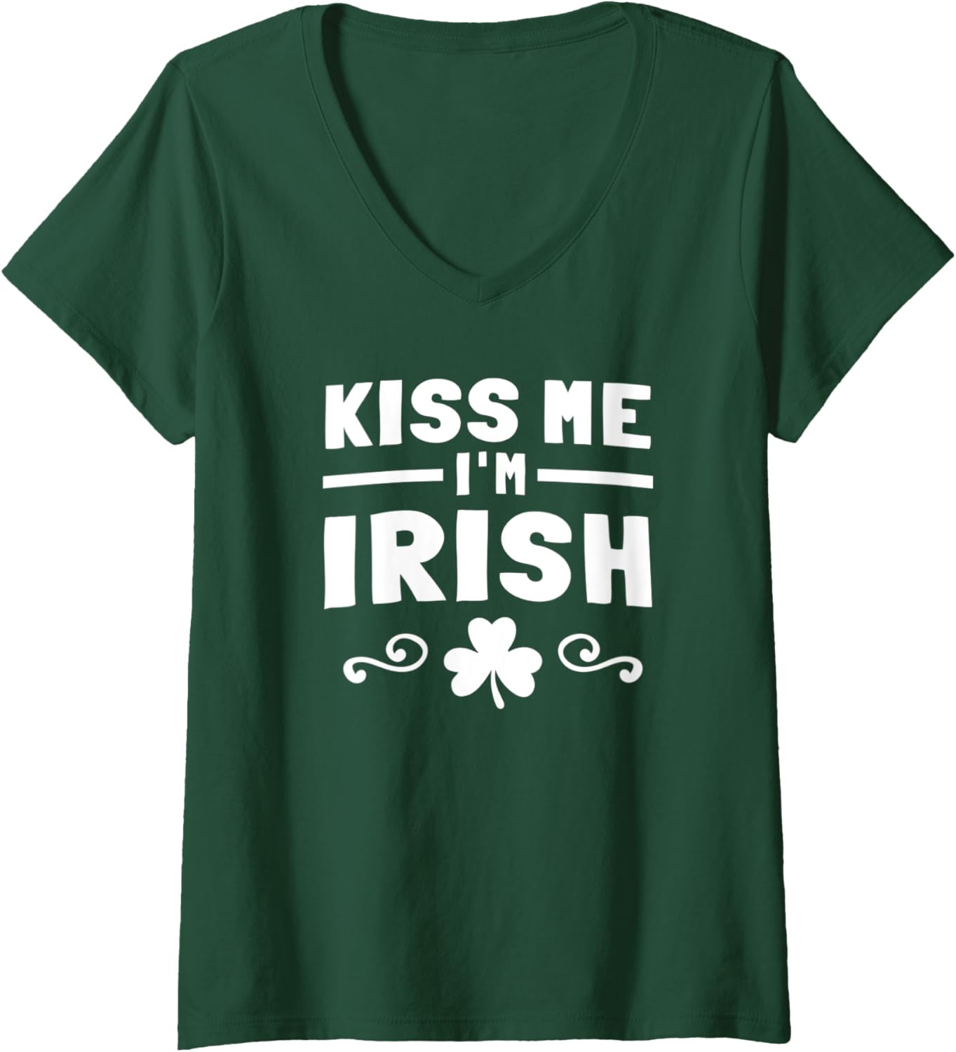 Womens Kiss Me I'm Irish Womens Mens Funny Gift St Patrick's Day V-Neck Apparel | Premium Quality