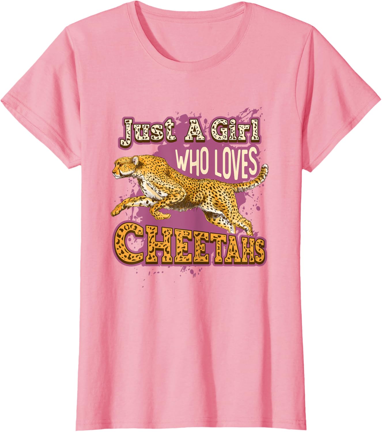 Just A Girl Who Loves Cheetahs Apparel Comfort Fit Best Seller Look