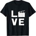 Love With Clapperboard Funny Filmmaker Film T Shirt Gift T-Shirt | Premium Quality | Comfort Daily Wear