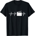Clapperboard Heartbeat Funny Filmmaker Film T Shirt Gift T-Shirt | High Search Volume | Aesthetic Fit