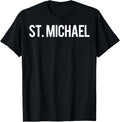 St. Michael T Shirt Cool the archangel saint cheap gift tee T-Shirt | Trending 2025