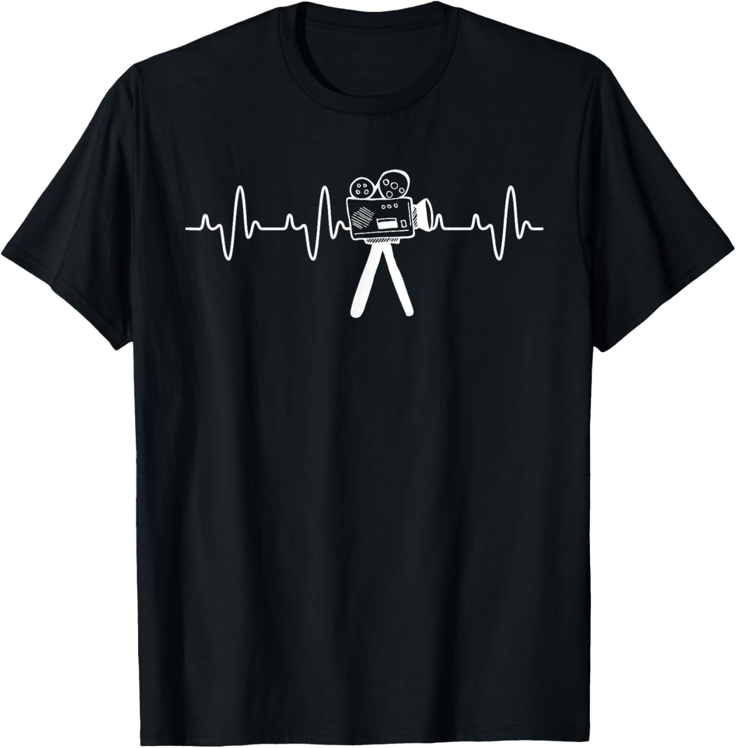 Movie Camera Heartbeat Film Lover Gifts for Filmmakers Apparel | Best Seller Pick | Aesthetic Fit