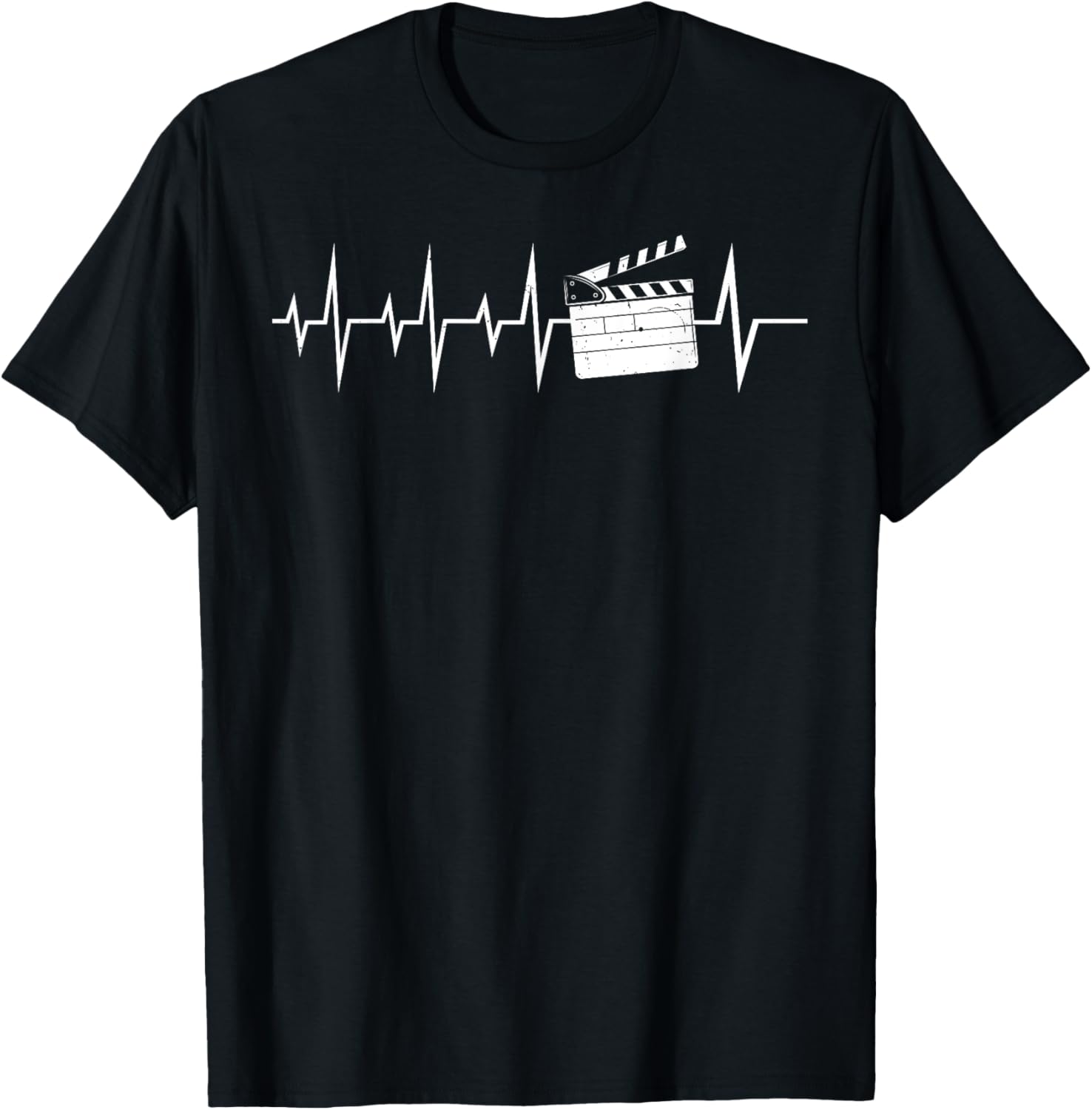 Filmmaker Clapperboard Heartbeat EKG Heart Rate Movie Maker Apparel | High Search Volume | Perfect Gift Idea