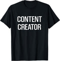 Content Creators Social Media Influencers Video Makers Apparel | High Search Volume | Comfort Daily Wear