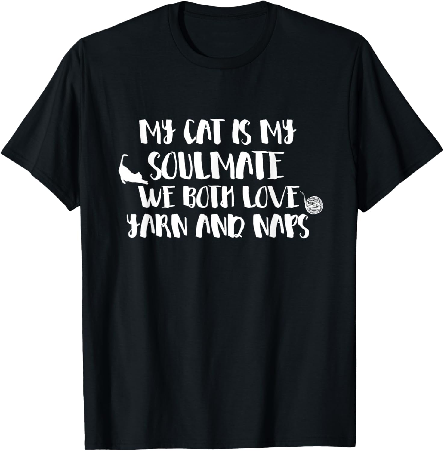 Funny Cat and Knitting Humor T-Shirt Cats Love Yarn and Naps T-Shirt for Men Women Kids T-Shirt | High Search Volume ...
