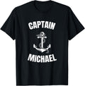 Captain Michael T-Shirt Personalized Boat Captain Shirt T-Shirt | US Best Seller