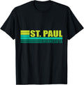 Green Vintage St Paul City Fun Real Place in Minnesota MN Apparel | High Search Volume | Aesthetic Casual Look