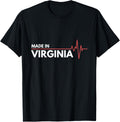 Born In Virginia Heartbeat Place Of Birth Apparel | Google Shopping Optimized | Aesthetic Casual Look