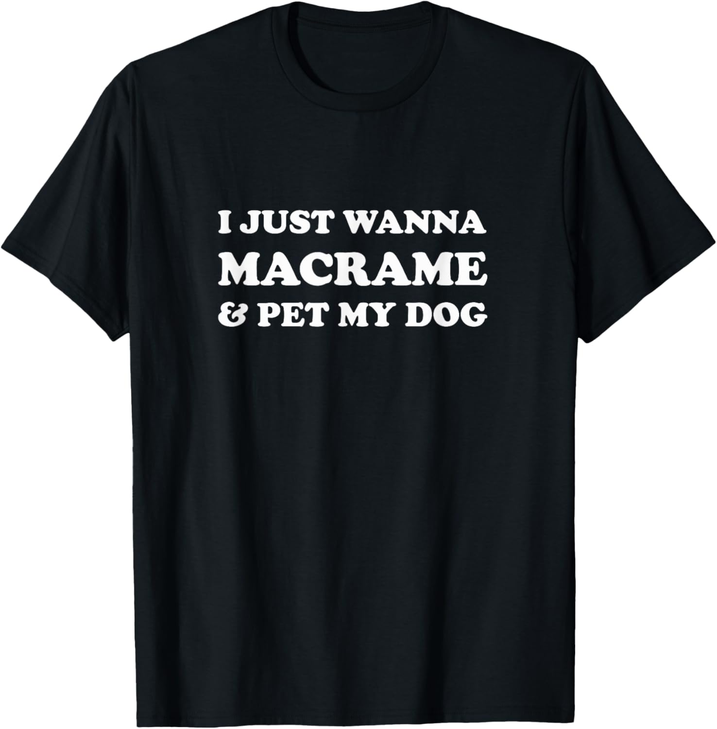 I love Macrame and Dog T-shirt for Modern Macrame Makers T-Shirt for Men Women Girls Kids T-Shirt | Premium Quality | Co...