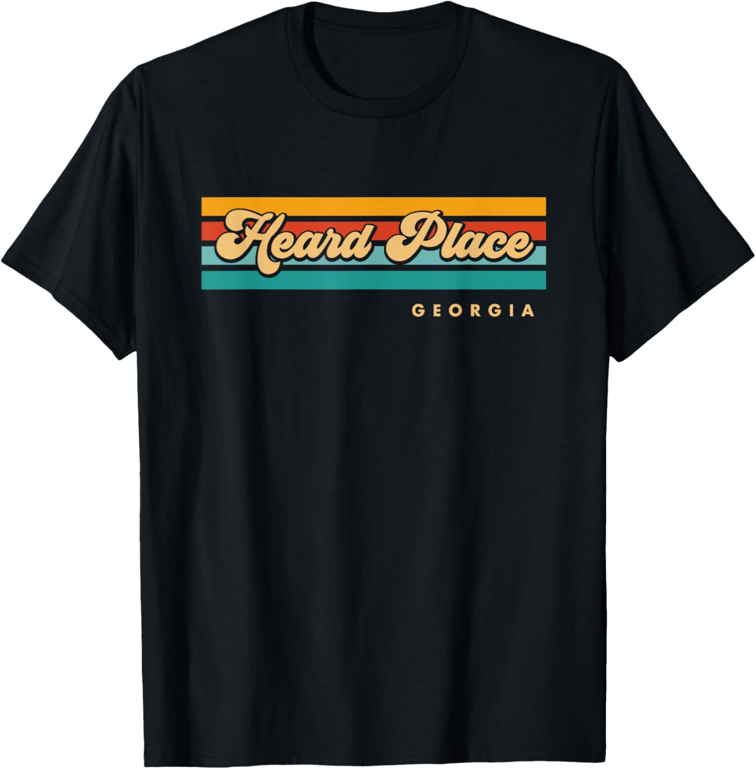 Vintage Sunset Stripes Heard Place, Georgia Apparel | Premium Quality | Daily Wear Essential