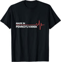 Born In Pennsylvania Heartbeat Place Of Birth Apparel | Premium Quality | Customer Favorite