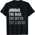 Jordan The Man The Myth The Legend Funny Gift for Jordan Apparel | Trending 2025