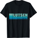 Blue Retro Vintage Lutsen City Real Place in Minnesota MN Apparel | Google Shopping Optimized | High CTR Boost