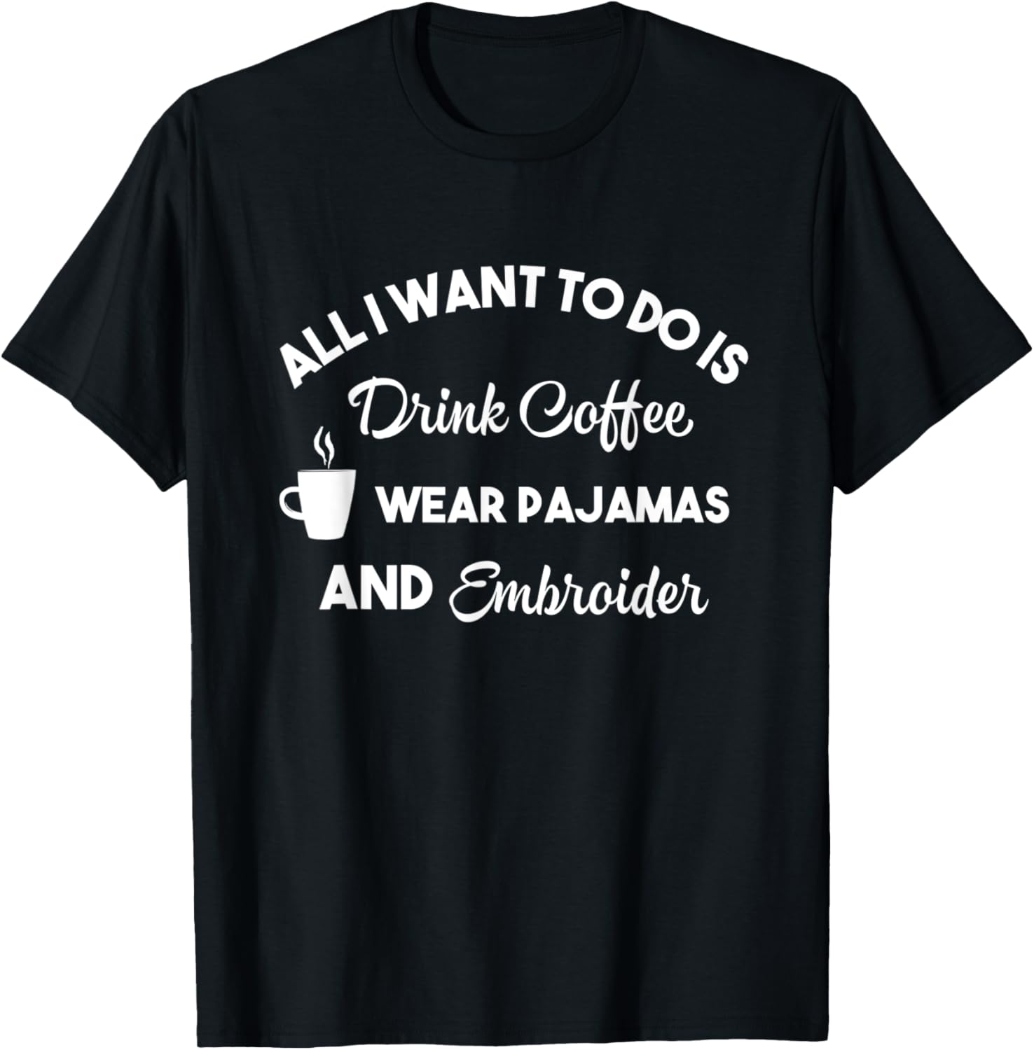 Womens Embroider Coffee Pajamas Funny Embroidery Craft Yarn Yarn Supply | Viral US Pick | Customer Favorite
