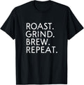 Roast Grind Brew Repeat Coffeemaker Barista Apparel | US Viral Style | Comfort Daily Wear
