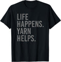 life happens yarn helps Black Unisex Adults Classic Design Lovers V-Neck Yarn Supply | Premium Quality | Best Seller ...