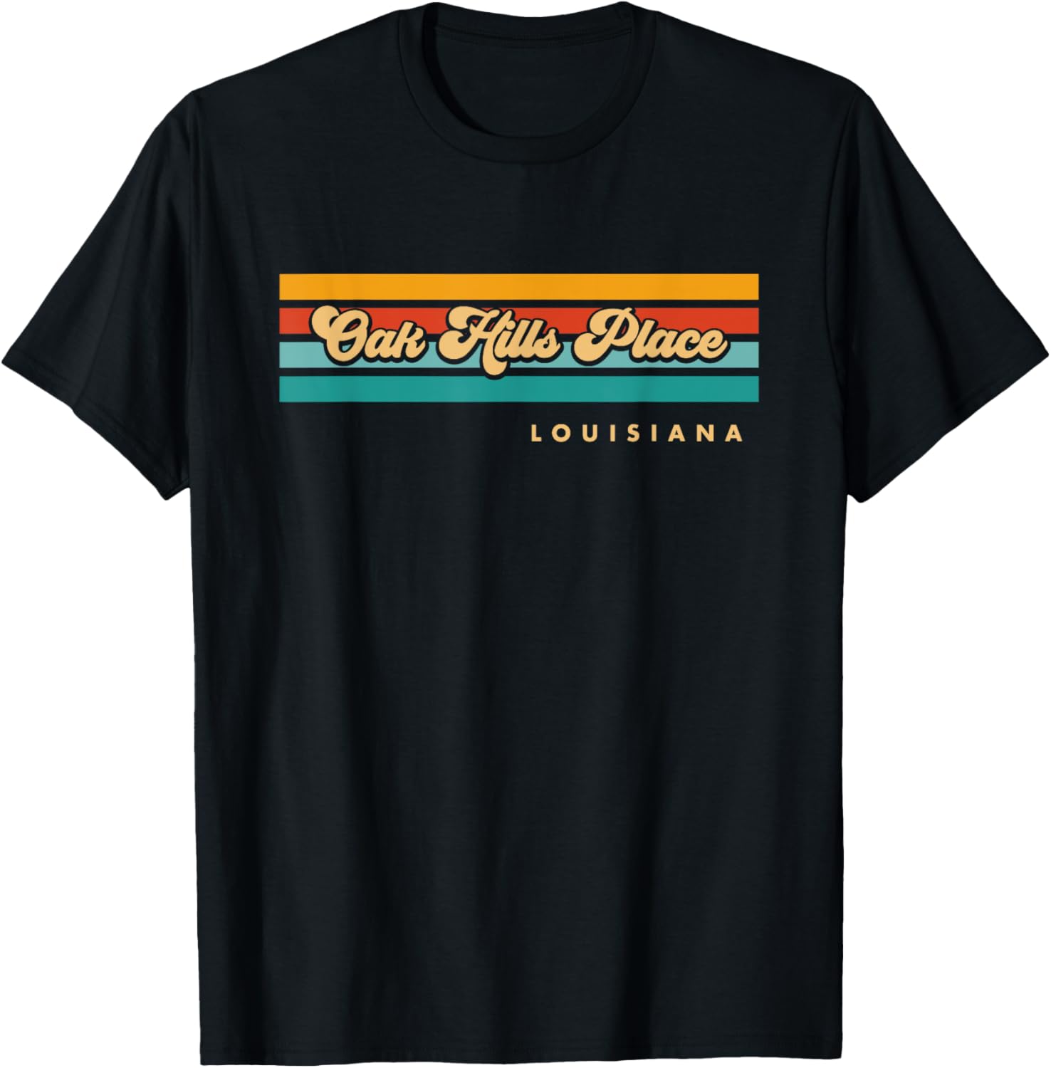 Vintage Sunset Stripes Oak Hills Place, Louisiana Apparel | Premium Quality | Perfect Gift Choice