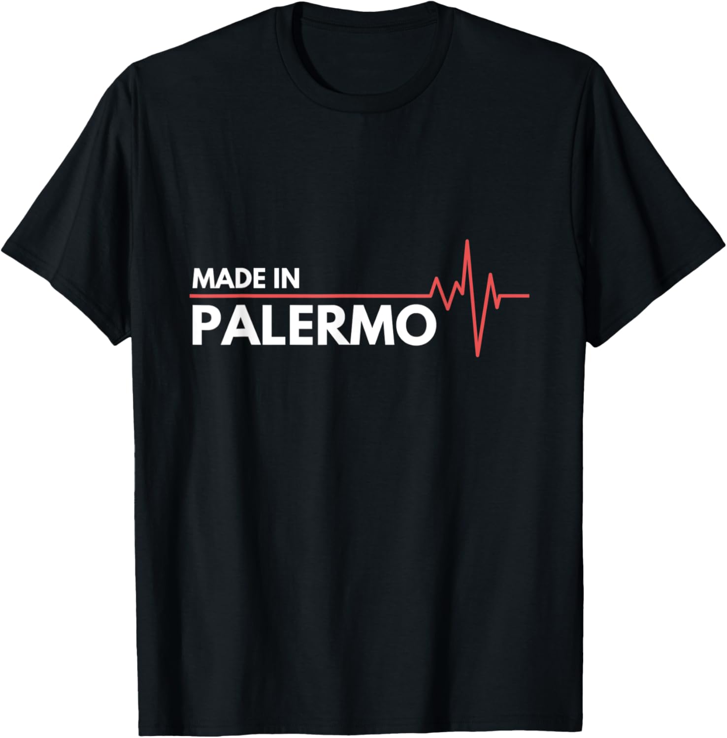 Made In Palermo Italy Italia Place Of Birth Heartbeat Apparel | Top Conversion Title | Daily Wear Essential