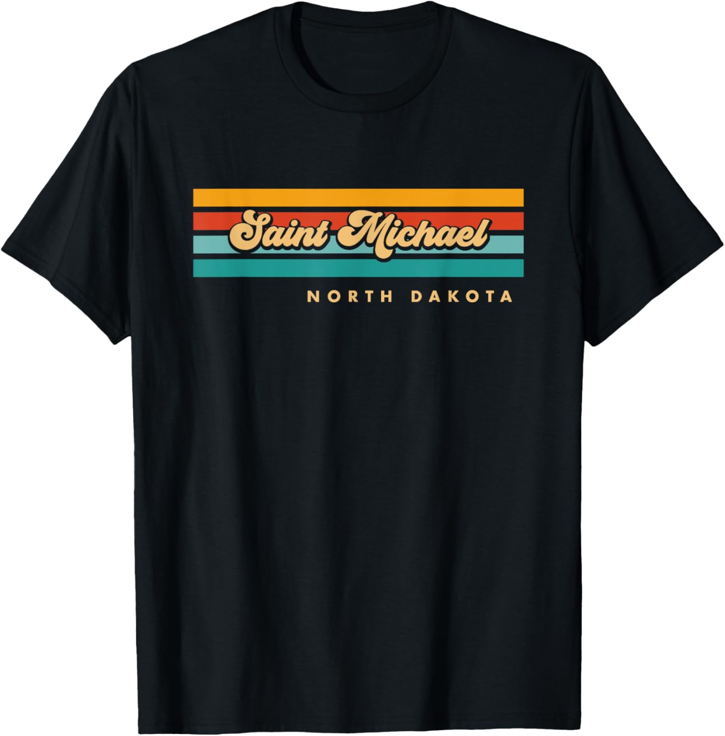 Vintage Sunset Stripes Saint Michael, North Dakota Apparel | Premium Quality