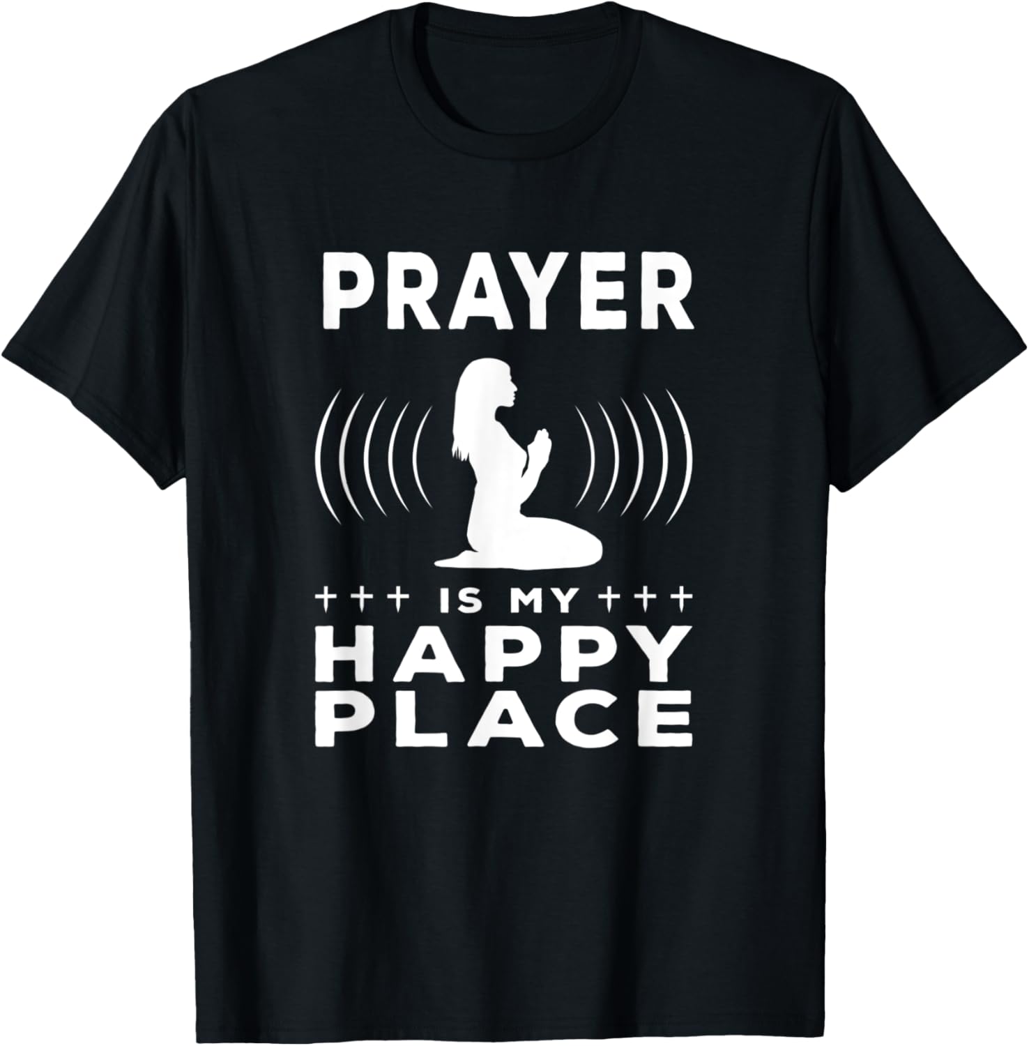 Prayer Is My Happy Place Faith Based Quote Christian Apparel | Top Conversion Title | Aesthetic Casual Look